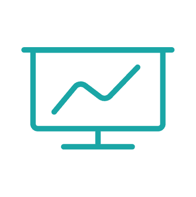 Pictogramme courbe écran